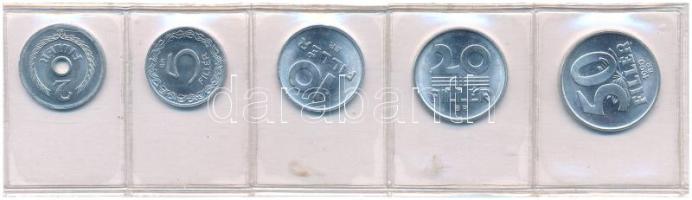 1990. 2f-50f Al (5xklf) fillér forgalmi sor sérült fóliatokban T:UNC Adamo FO23