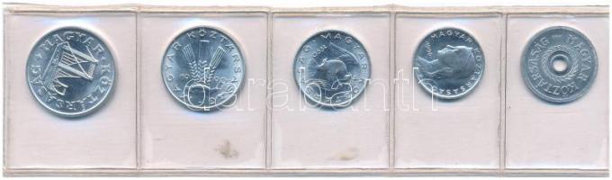 1990. 2f-50f Al (5xklf) fillér forgalmi sor sérült fóliatokban T:UNC Adamo FO23