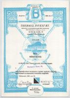 Békéscsaba 1990. "Thermál Invest Rt. Befektetési és Gyógyidegenforgalmi Részvénytársaság" ...