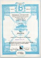 Békéscsaba 1990. "Thermál Invest Rt. Befektetési és Gyógyidegenforgalmi Részvénytársaság" ...