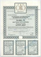 Budapest 1991-1992. "OTP Bank" 4xklf letéti jegye klf névértékekkel, szelvényekkel, bélyeg...