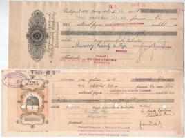 1927-1941. 5db klf váltó kitöltve, okmánybélyegekkel, bélyegzésekkel T:F