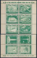 Festival of Britain 10 db 3d adománybélyeg a vakok részére 2 összefüggésben