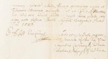 1565 Túrócszentmárton: Osztálylevél XVIII. sz-i másolata Eördög János és unokatestvére között, necpá...