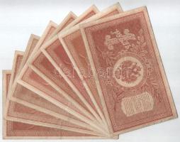Orosz Birodalom 1915-1918. (1898) 1R (8xklf) mindegyik különböző pénztáros aláírással. Szign.: Shipo...