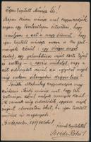 1919 Seredi Róbert műgyűjtő autográf sorai Kézdi-Kovács László (1864-1942) festőművészhez, amelyben ...