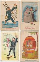 19 db RÉGI karácsonyi, húsvéti és névnapi üdvözlő lap