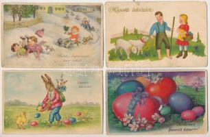 19 db RÉGI karácsonyi, húsvéti és névnapi üdvözlő lap