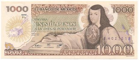 Mexikó 1985. 1000P "B4021518" T:UNC Mexico 1985. 1000 Pesos "B4021518" C:UNC Krause 85