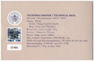 2024. 100Ft "100 éves a Magyar Nemzeti Bank" első napi veret díszcsomagolásban "07485...