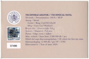 2024. 100Ft "100 éves a Magyar Nemzeti Bank" első napi veret díszcsomagolásban "07486...