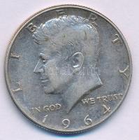 Amerikai Egyesült Államok 1964. 1/2$ Ag "Kennedy" T:XF patina USA 1964. 1/2 Dollar Ag "Kennedy" C:XF patina Krause KM#202