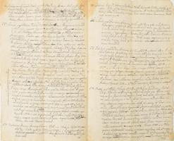 cca 1800 Tíz XVII. és XVIII. századi főnemes, politikus és hivatalnok életrajza négy kézzel beírt ol...