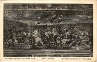 Róma, Vatikán. Konstantin győzelme Maxentius felett. Emlék a Pozsonyi Katholikus Szövetség Konstantin jubileumi ünnepségéről. Pozsony, 1913. X. 12. / Der Sieg Konstantins über Maxentius / Constantine's victory over Maxentius, memory from the celebration of the Catholic Association in Bratislava (EK)