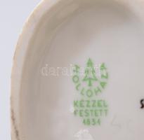 Hollóházi libatolvaj, jelzett, minimális kopással, m: 12,5 cm