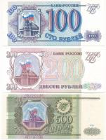 Oroszország 1993. 100R + 200R + 500R T:UNC-AU
Russia 1993. 100 Rubles + 200 Rubles + 500 Rubles C:U...