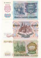 Oroszország 1992. 5000R + 10.000R + 1993. 1000R T:AU Russia 1992. 5000 Rubles + 10.000 Rubles + 1993. 1000 Rubles C:AU Krause P#252, P#253, P#257