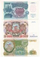 Oroszország 1992. 5000R + 10.000R + 1993. 1000R T:AU
Russia 1992. 5000 Rubles + 10.000 Rubles + 199...