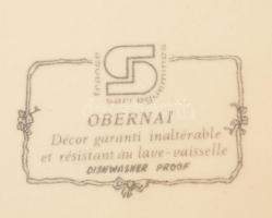 Sarreguemines tál, jelzett, d: 25 cm