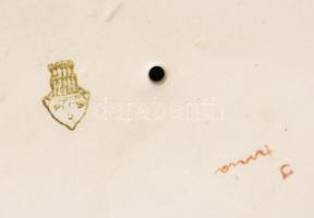 Zsolnay porcelán "Labdás Öcsi". Kézzel festett, jelzett (tervező: Sinkó András), kis kopás...