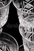 6 +1 db kristály boros pohár, hibátlan 16 cm