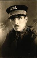 Férfi Adria feliratos hajós sapkában / Man in marine hat. photo (b)