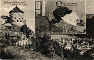 Kufstein (Tirol), Festung Kufstein, ehem. Staats Gefängnis, Rosza Sandor Räuberhauptmann. Verlag Ed. Lippett &amp; A. Karg / Rózsa Sándor cellája / castle, prison, Hungarian bandit Rózsa's lockup