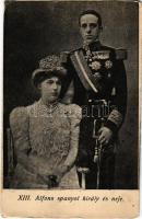 XIII. Alfonz spanyol király és neje / Alfonso XIII, King of Spain and Victoria Eugenie of Battenberg, Queen of Spain (kopott sarkak / worn corners)