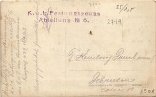 1917 Osztrák-magyar tüzér ágyúval / WWI Austro-Hungarian K.u.K. military, artillery + "K.u.k. F...