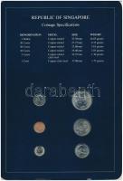 Szingapúr 1981. 1c - 1D (6xklf), "Coin Sets of All Nations" forgalmi szett felbélyegzett b...