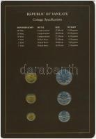 Vanuatu 1983. 1V - 50V (6xklf) "Coin Sets of All Nations" forgalmi szett felbélyegzett bél...