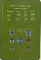 Dél-Afrika 1983-1984. 1c-1R (7xklf), "Coin Sets of All Nations" forgalmi szett felbélyegze...