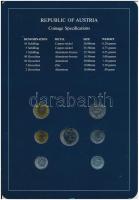 Ausztria 1986-1989. 2gr - 10Sch (7xklf), "Coin Sets of All Nations" forgalmi szett felbély...