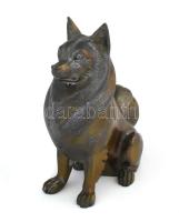 Kutya figura, bronz, 14 cm