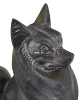 Kutya figura, bronz, 14 cm