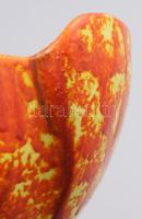 Jelzés nélkül: Narancs kínáló tál. Mázas kerámia, hibátlan 23x18 cm