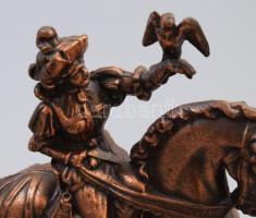 2 db kuruc vitéz harcos bronzírozott fém szobor, 16 cm