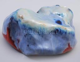 Iparművész kerámia szobor. Képcsarnok címkével, számmal jelzett, mázas kerámia, hibátlan 19 cm