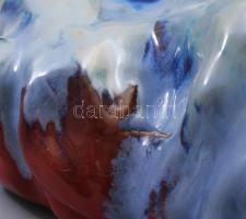 Iparművész kerámia szobor. Képcsarnok címkével, számmal jelzett, mázas kerámia, hibátlan 19 cm