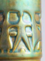 Zsolnay pohár, eozin mázas, jelzett, hibátlan, m:8 cm Terv: Kovács István