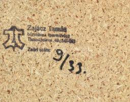 Zajácz Tamás (1952- ): Szókrátész. Bőr dombormű, fali dísz. Falra akasztható. Hátoldalán jelzett, bé...