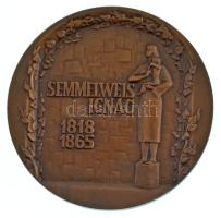 1974. "Semmelweis Ignác 1818-1865 / Congressus Internationalis XXIV Historiae Artis Medicinae (XXIV. Nemzetközi Orvostörténelmi Kongresszus) Budapest 1974" kétoldalas bronz emlékérem (60mm) T:AU