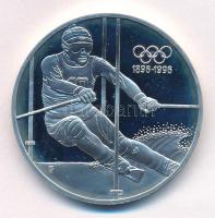 Ausztria 1995. 200Sch Ag "Olimpia Centenáriuma - Téli Olimpia" kapszulában T:PP Austria 1995. 200 Schilling Ag "Olympic Centenary - Winter Olympics" in capsule C:PP Krause KM#3027