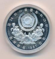 Dél-Korea 1987. 10.000W Ag "1988. Nyári Olimpiai Játékok - Szöul / Toronyugró" kapszulában...