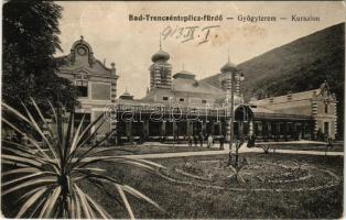 1913 Trencsénteplic-fürdő, Kúpele Trencianske Teplice, Bad Trencsénteplic; Kursalon. Verlag Wertheim Zsigmond / gyógyterem / spa (kopott sarkak / worn corners)
