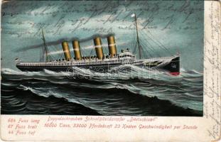 Doppelschrauben Schnellpostdampfer "Deutschland" / German express mail steamer "Deutschland", steamship (kopott sarkak / worn corners)