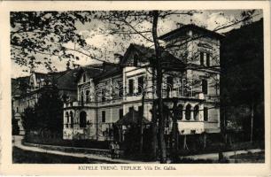 1934 Trencsénteplic-fürdő, Kúpele Trencianske Teplice, Bad Trencsénteplic; Dr Gallia nyaraló. Zalcík a Ondreicka 1929. / villa (EK)