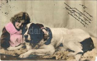 1902 Girl with dog. Serie 62-7653. (EM)