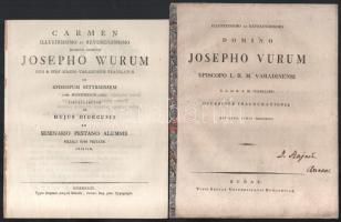 cca 1810-1850 7 db főpapokat dícsőítő beszéd lenyomata Vurum József székesfehérvári, váradi, majd nyitrai püspök, Klobusiczky Péter szatmári püspök, kalocsai érsek,          Alagovich Sándor zágrábi püspök, Verhovácz Miksa zágrábi püspök