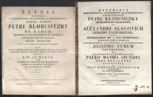 cca 1810-1850 7 db főpapokat dícsőítő beszéd lenyomata Vurum József székesfehérvári, váradi, majd ny...
